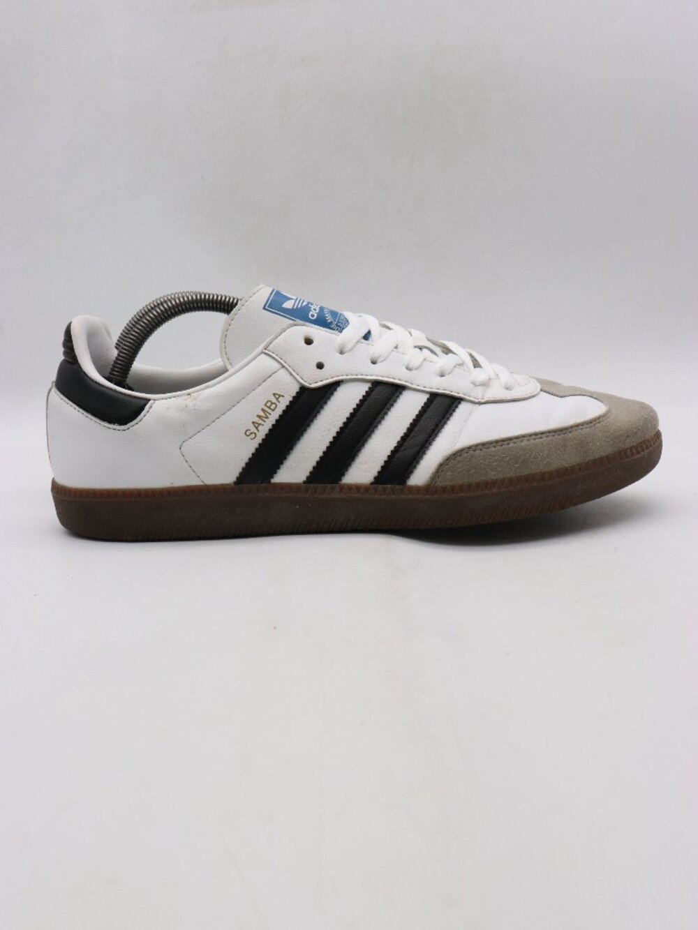 Adidas Samba Vegan Leather Men's 10.5 White Gum Athletic Casual Sneakers H01877